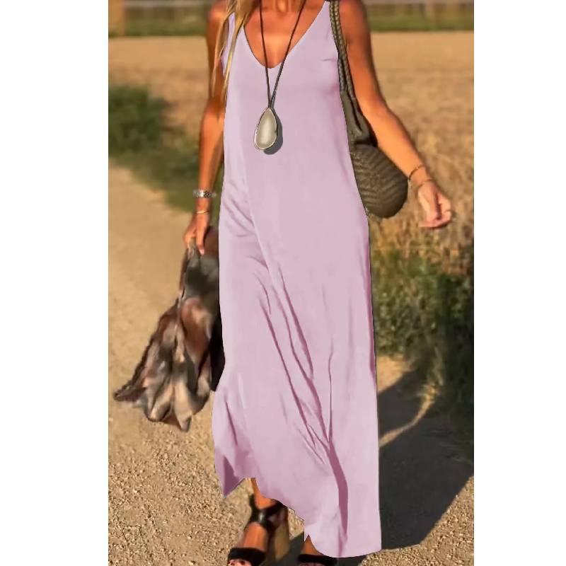 Womens Summer V Neck Tank Dress With Stripes And Beads For Casual Travel