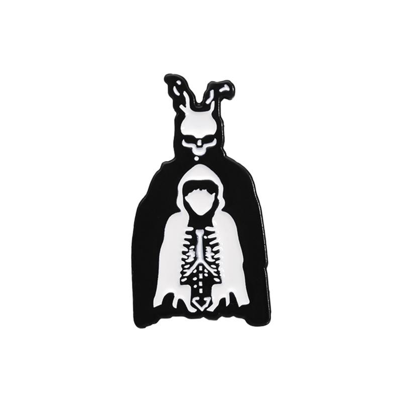 

Donnie Darko Frank The Bunny Enamel Pin Sci-fi Horror Movies Humanoid Rabbit Brooch Lapel Badge Jewelry Gift For Friends