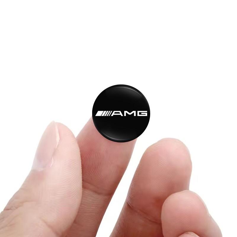 AMG Car Emblem Stickers Auto Remote Key Logo For Mercedes Benz AMG A B C E G CLA W211 W203 W204 C260 E300L A200L GLC300 CLA Wdsg80