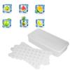 Lebensmittelecht Haushalt Küche DIY Eiswürfelform Tablett Eisbereiter mit Aufbewahrungsbox Versiegelter Deckel 1,7L Box 2 Schichten 72 Fächer