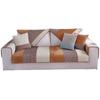 Winter Short Plush Striped Sofa Cushion Non-slip Cushion Pastoral Simple Modern Flannel Sofa Towel Cover