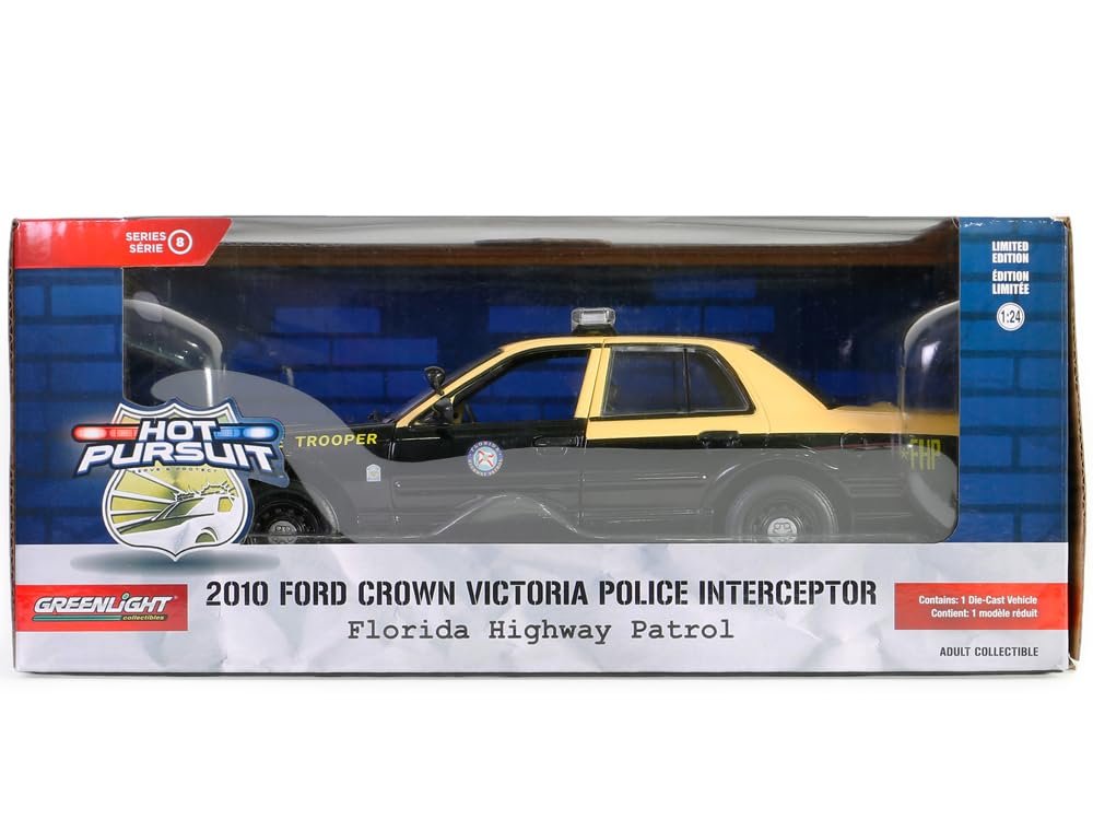 Greenlight 124 “2010 Ford Crown Victoria - Florida Highway Patrol” чёрный