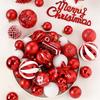 65-Piece Painted Christmas Ornament Set Tree Decoration Modern Minimalist Holiday Hanging Decor