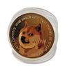 Colored Dog Head Coin WOW Dogecoin Virtual Coins Gold Plated Metal Crafts Cute Dog Pattern Printed Collection Gifts