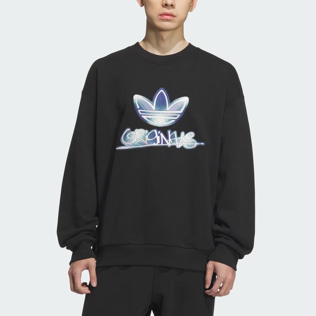 adidas Originals Felpa Girocollo Manica Lunga Sportiva Vestibilità Larga Uomo Felpe KC0116