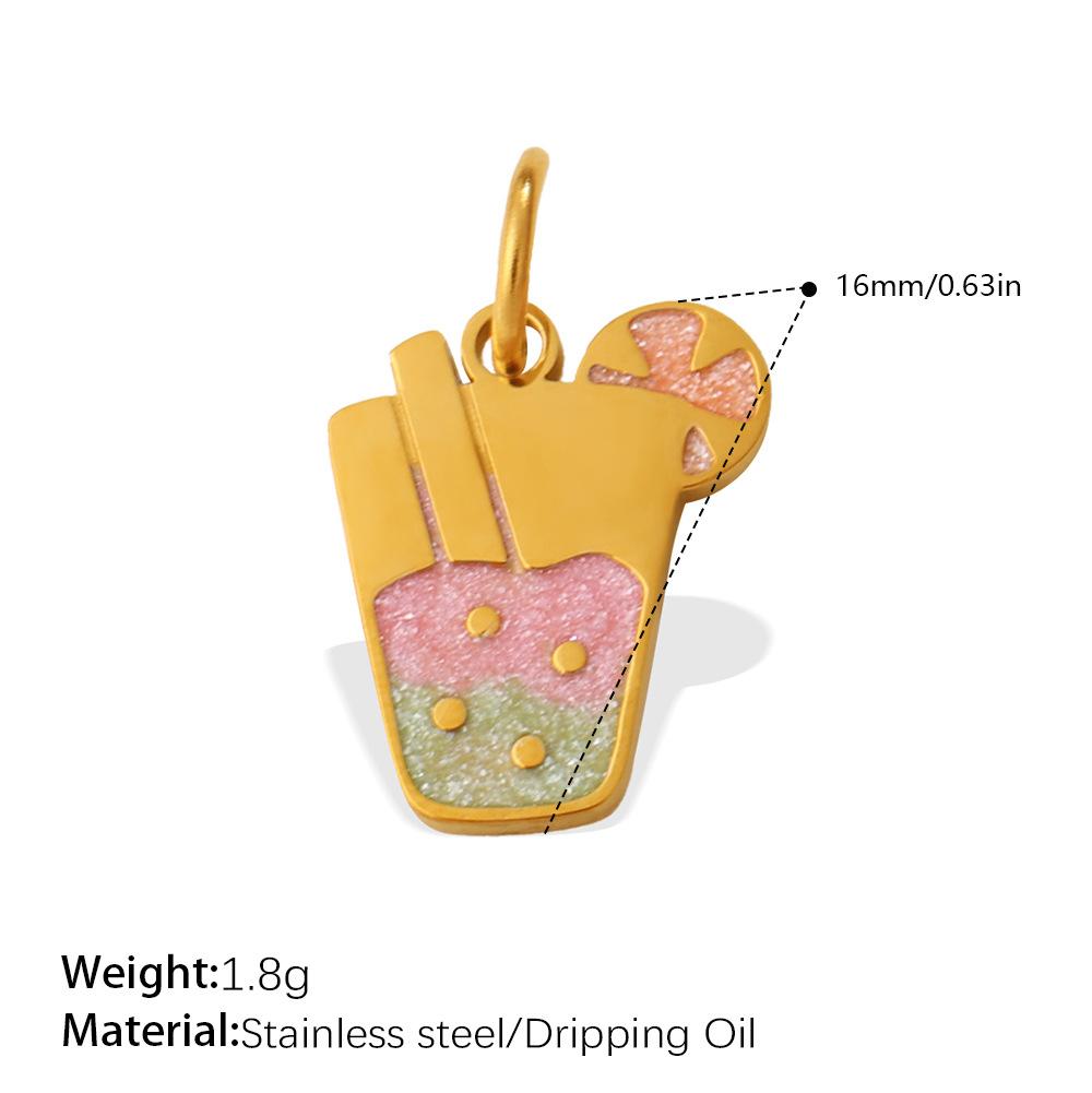 ins wind cute dripping drink shape pendant female personality small jewelry accessories