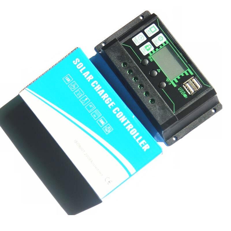 10A-100A PWM Solar Controller with Dual USB Output Solar Charger Controller