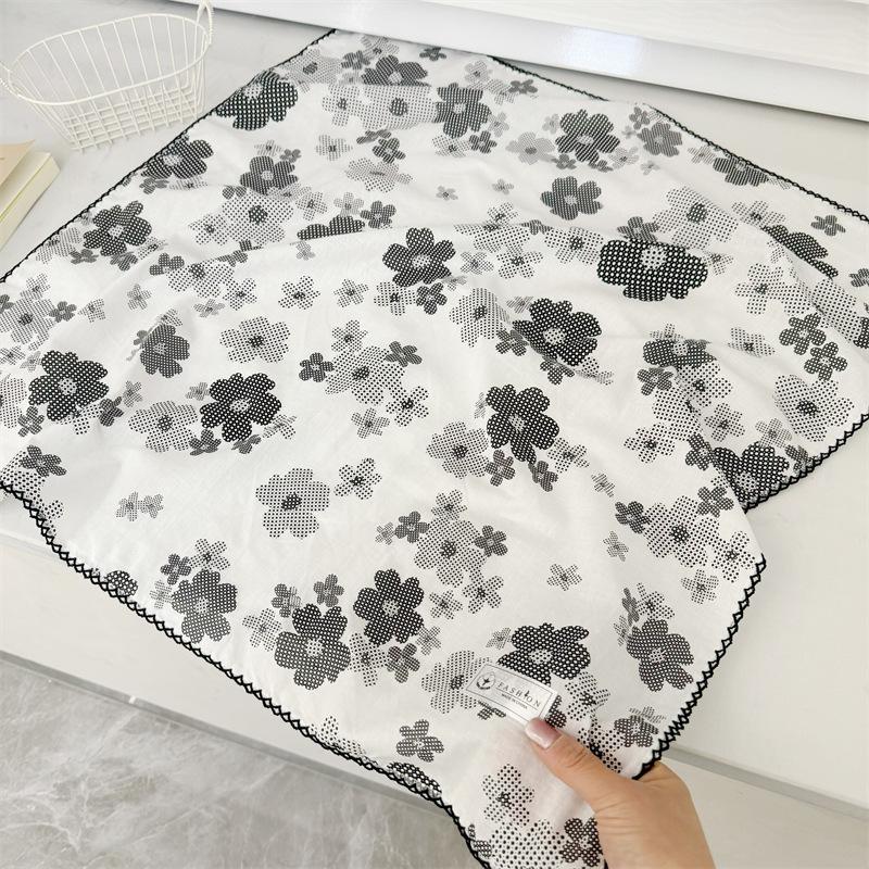 Square Scarf Women High Quality Bandana Female Headkerchief cotton linen Feeling Neckerchief Hijab Shawl Warps Summer Scarves