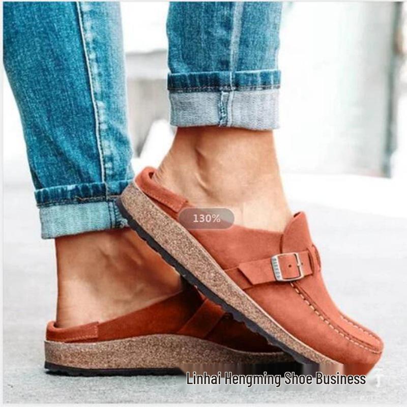 

Women s Plus Size Closed Toe Buckle Sandals 34 - Year-Round Availability 41 червоний/коричневий