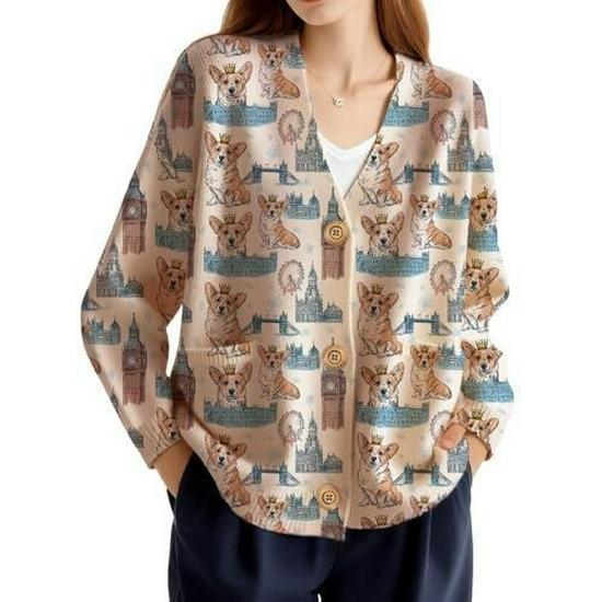 Shengmiao Women's 3D Print Cardigan: 2026 Early Spring/Autumn Knitwear