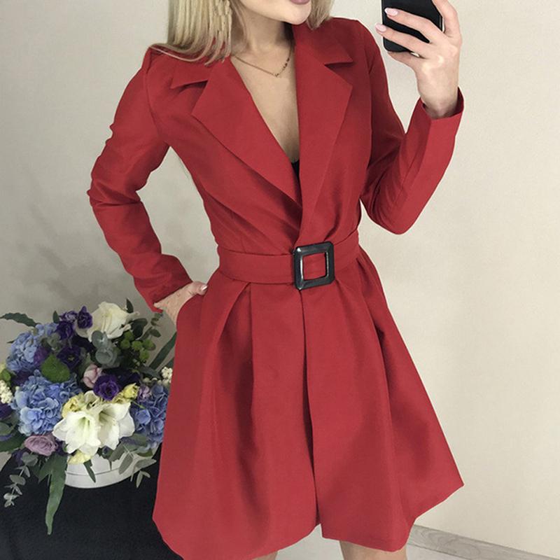 Mujer Vintage A Line Belt Vestido Elegante Otoño Invierno Damas Manga larga  Cuello en V Sexy Vestido de fiesta comprar a buen precio — entrega  gratuita, reseñas reales con fotos — Joom