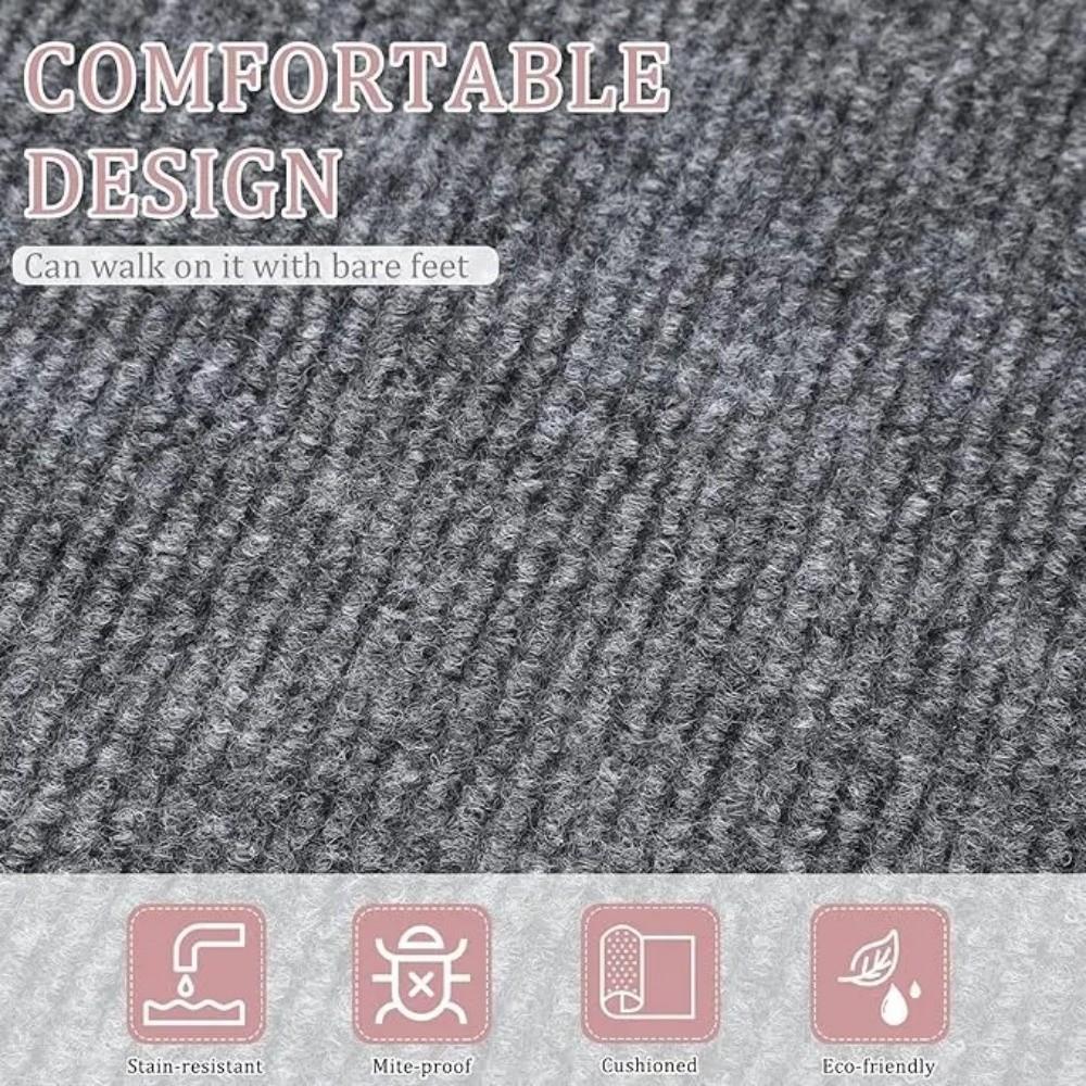 Anti Slip Carpet Floor Tiles Sticker Self Adhesive Flooring Mat  For Bedroom Home Decoration
