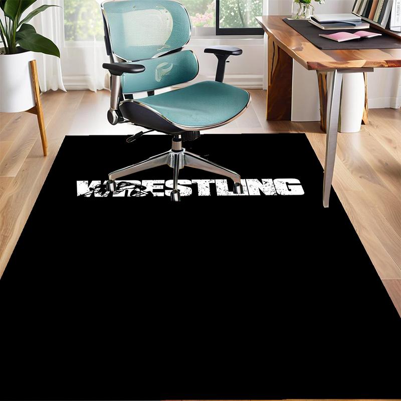 Wrestling Polyester Carpet, Soft Indoor Mat for Office Chair, Living Room, Computer Desk - Decorative Home Office Rug Design