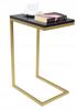 Side table made of Gold Black profiles