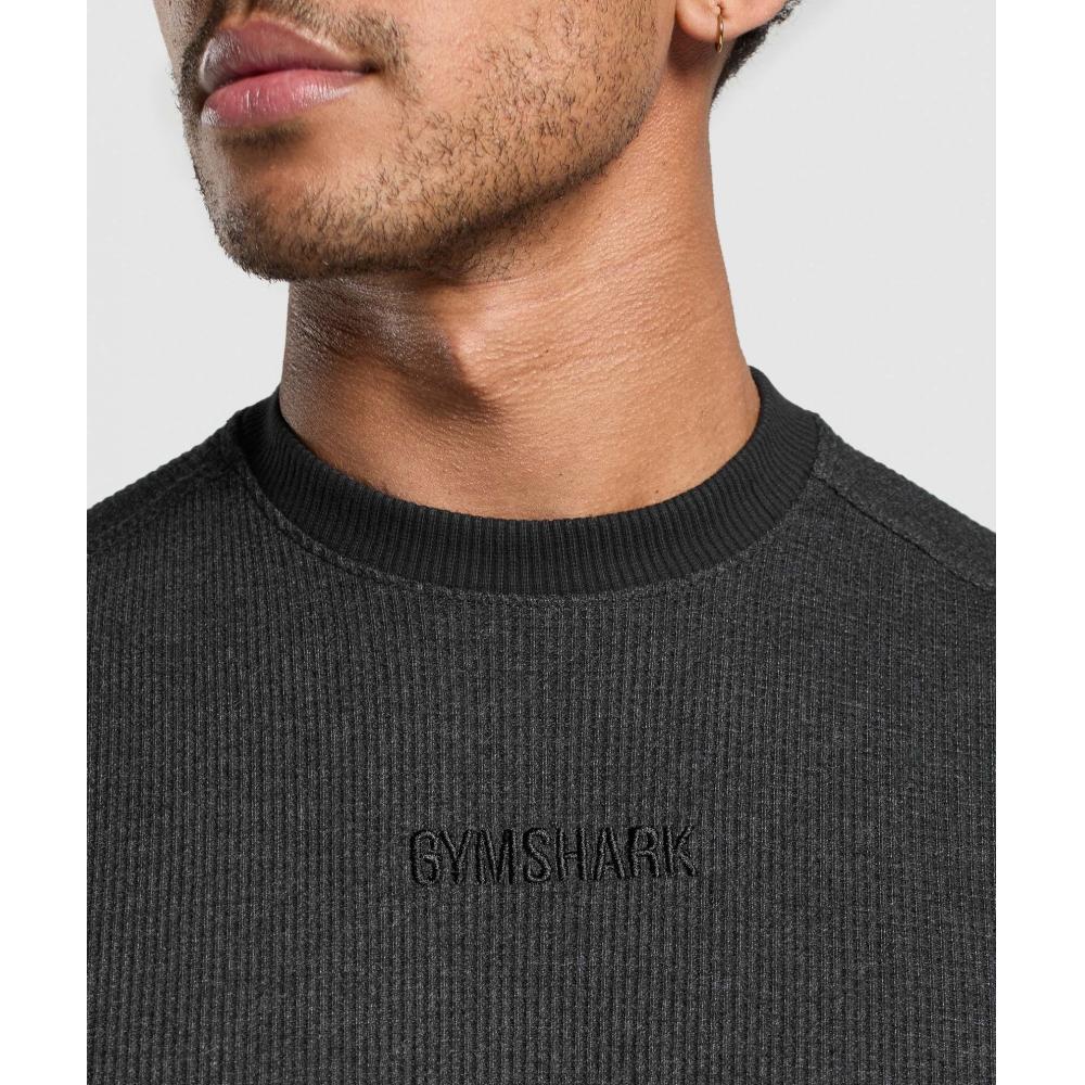 Gymshark Waffle T shirT Black A1b9m Bc8x