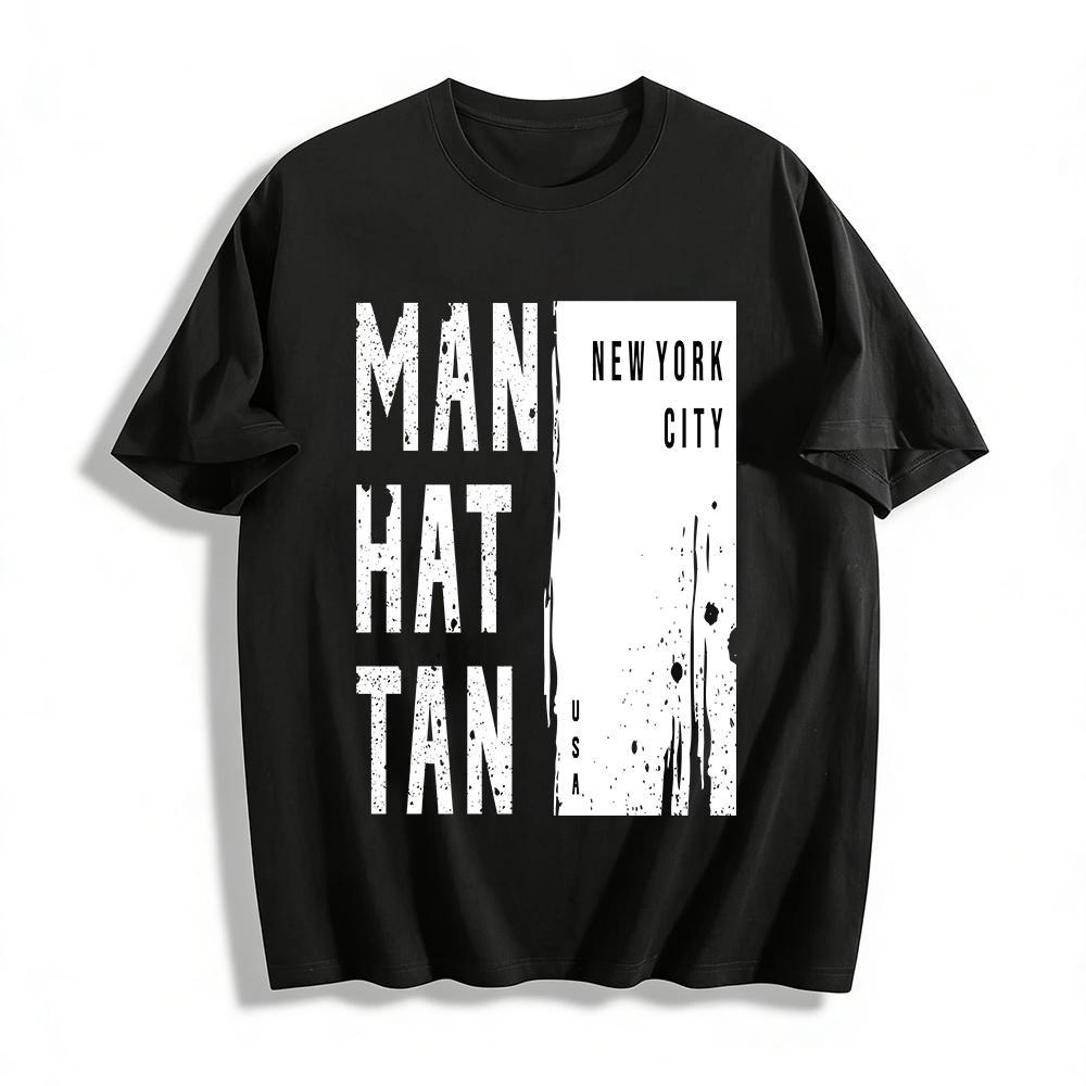 New York City USA Print Casual T-shirt Unisex Basic Top Pure cotton T-shirt XXS