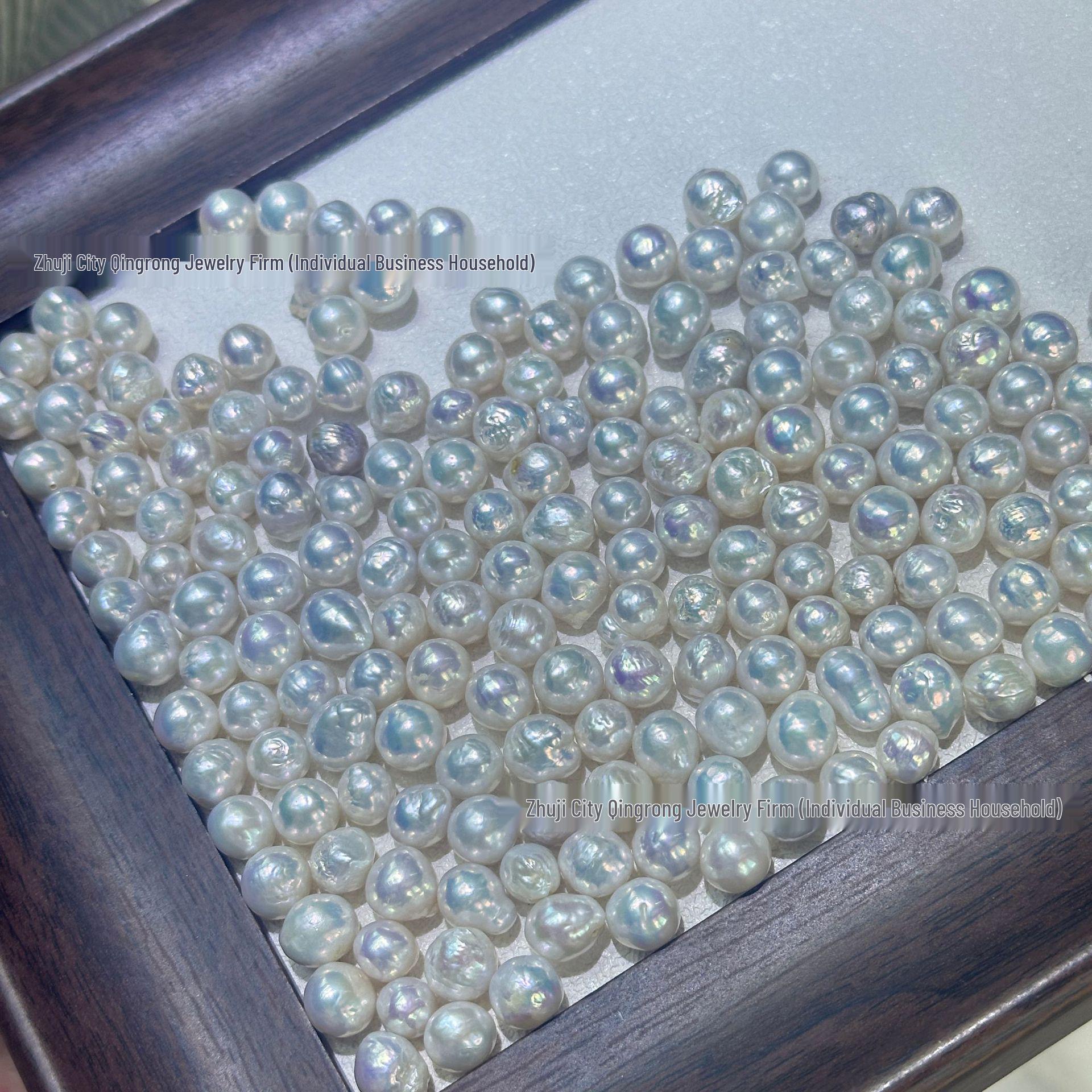 

Cool White Baroque Freshwater Pearl Beads for DIY Jewelry 9-10mm білий