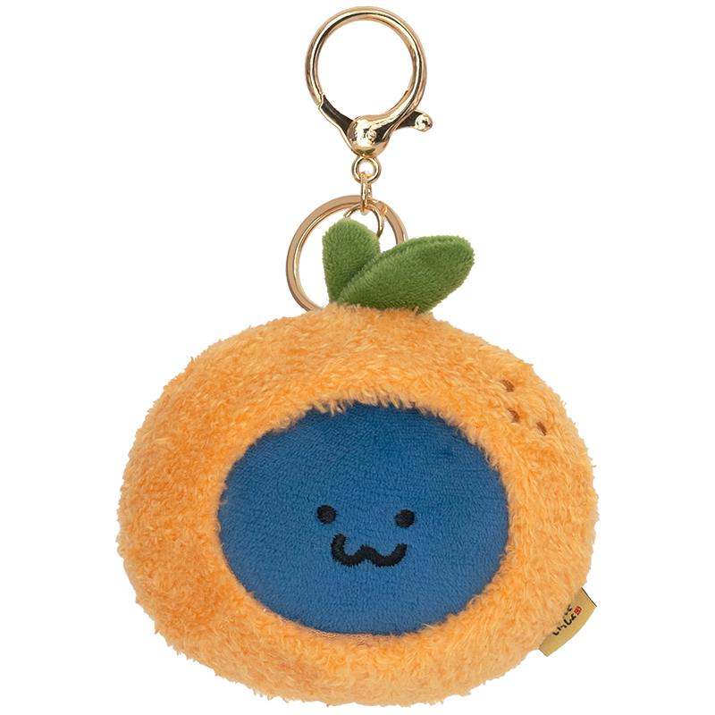 Mini Fruit Orange Elf Plush Toys Soft Fluffy Cartoon Orange Pendanta Lovely Keychain Bags Hanging Decor Funny Gift To Friends