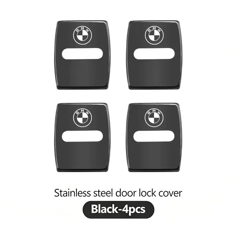 FA54Pcs Zinc Alloy  Car Door Lock Buckle Protection Cover Anti-Collision Shock Absorbing Cushion Stickers For BMW G80 G06 G07 G42 G