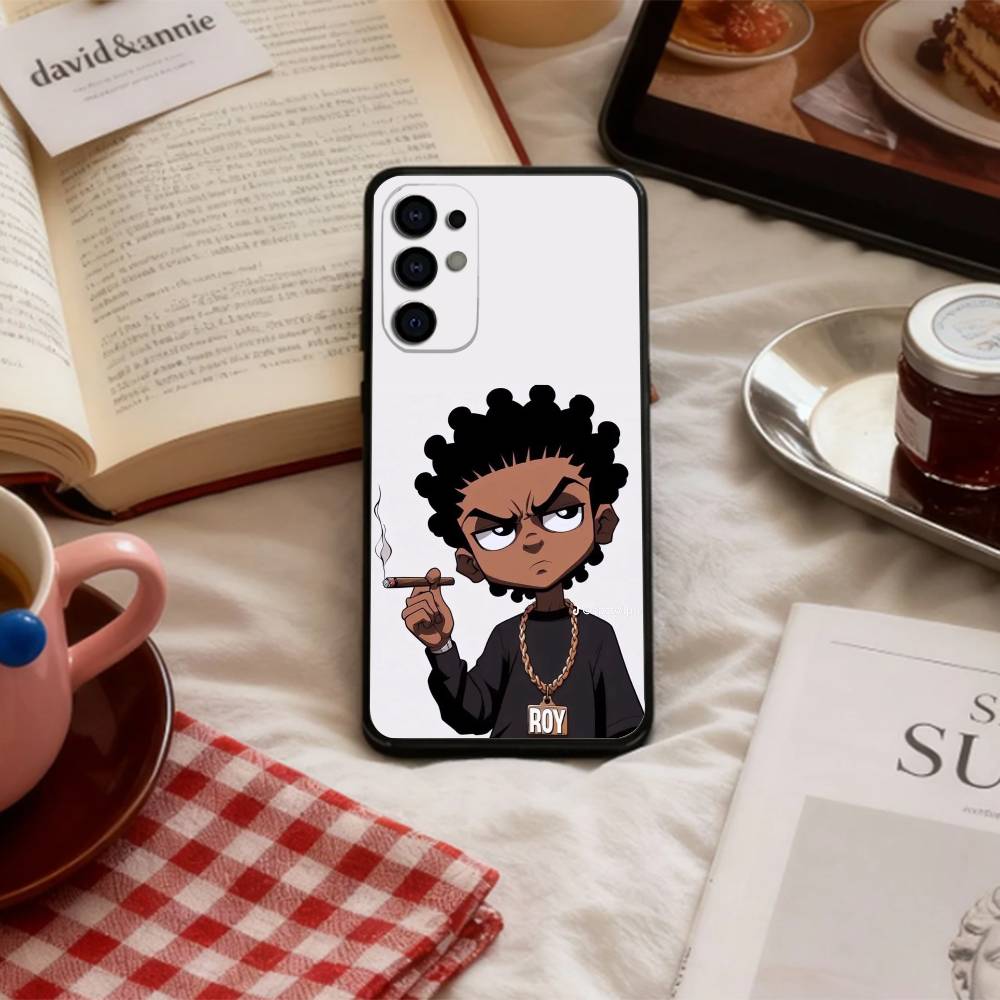 Cartoon Boys The B-Boondocks-es   Phone Case For Samsung S 25,24,23,22,30,21,10,9,Ultra,Plus,Lite,FE,4,5 G Soft Black Case