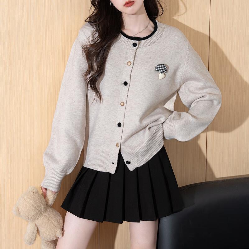 

Женский игривый кардиган TonLion с круглым вырезом, имитирующий двойку L