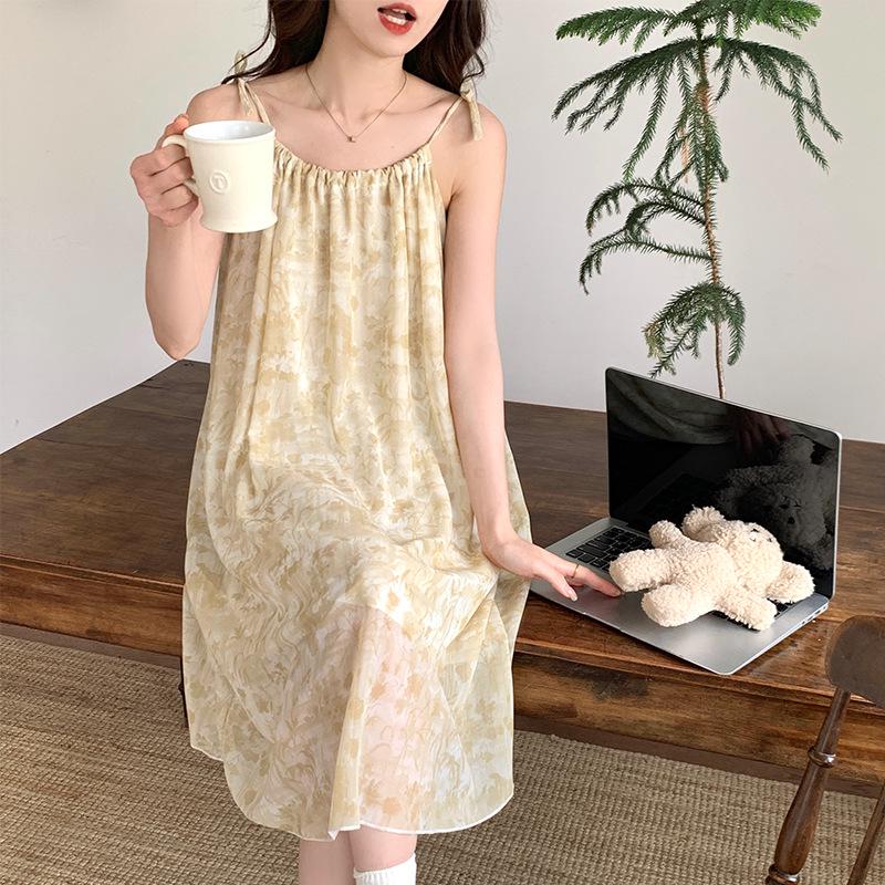 Summer Nightgown: Long, Loose, Breathable, Casual Camisole Dress