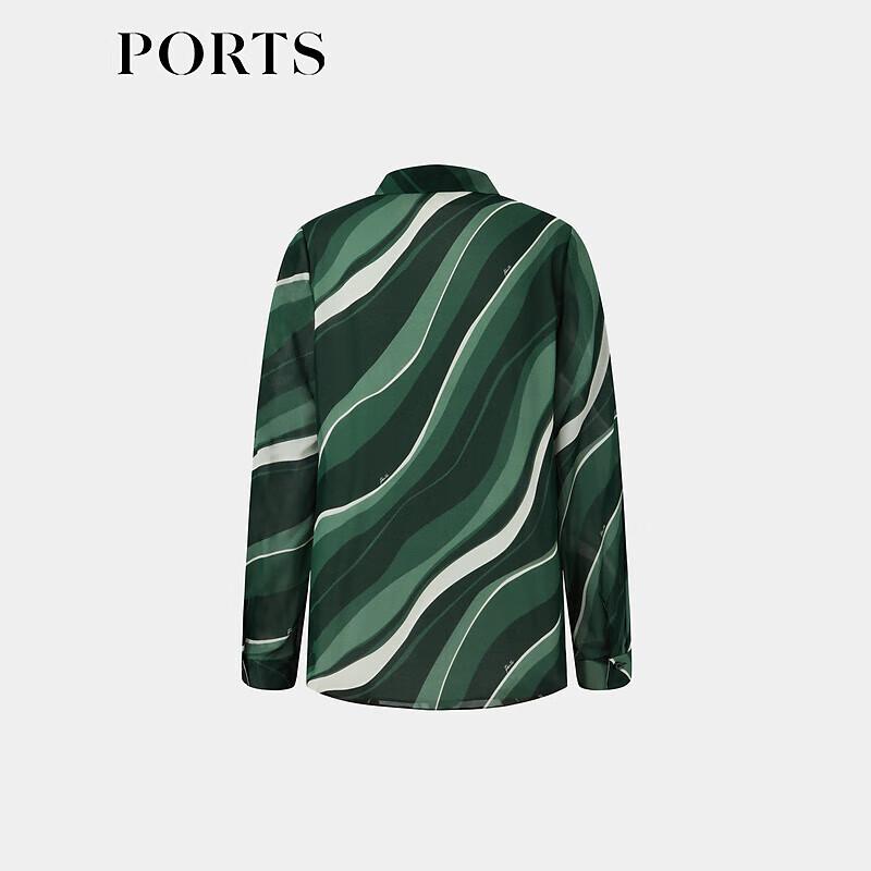 PORTS Women's Fall/Winter Printed Tie-Neck Blouse