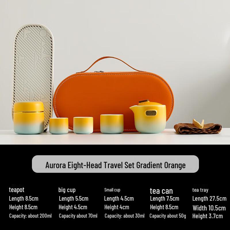 

Portable Ceramic Travel Tea Set Eight-piece Travel Set