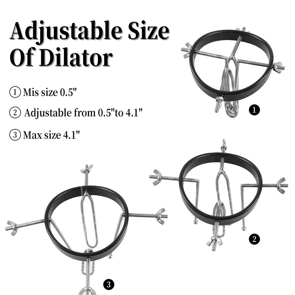 Stainless Steel Anal Expander Tool - Adjustable Size Metal Dilator for Adult Anal Stretching Training & Sphincter Relaxation