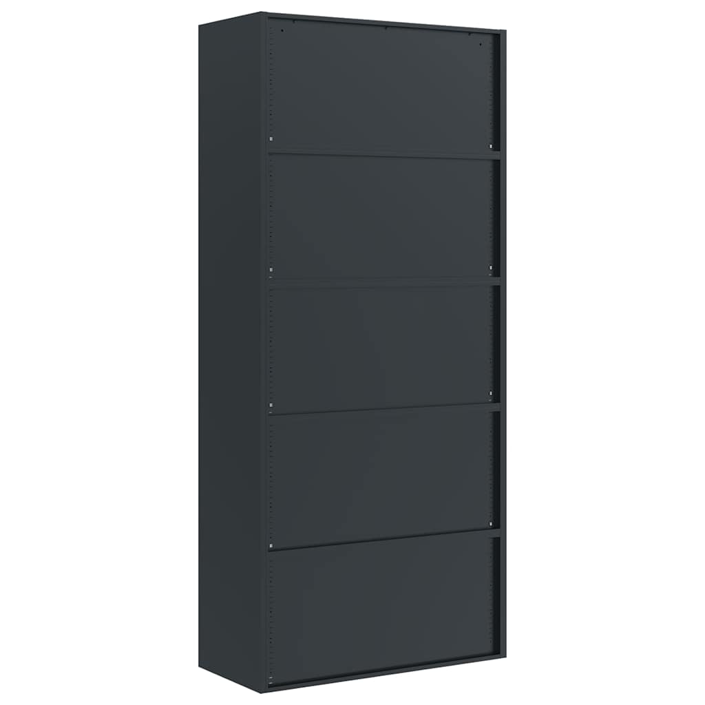Filing Cabinet Anthracite Grey 90 x 40 x 200 cm Steel