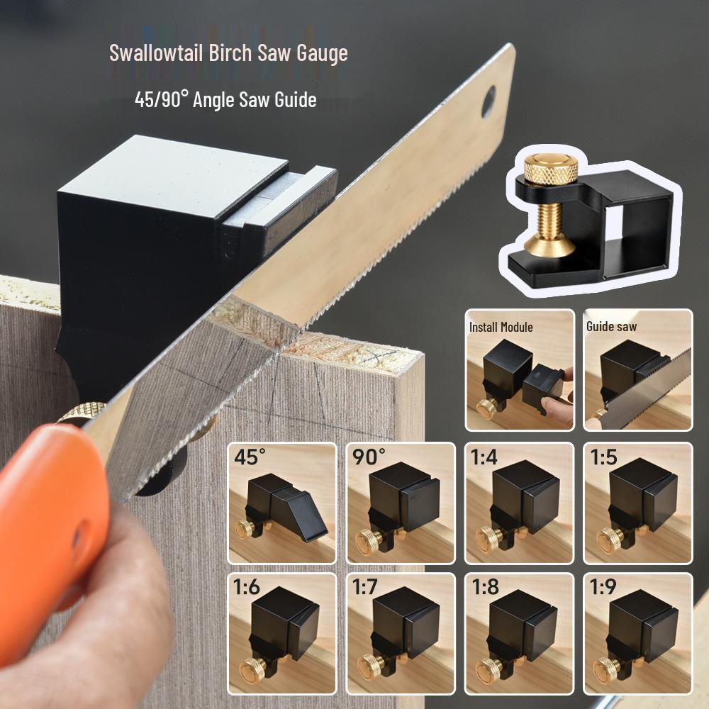Magnetic Woodworking Dovetail Joint Guide Set: 90° Right Angle Saw & Marking Gauge for DIY Tenon Projects