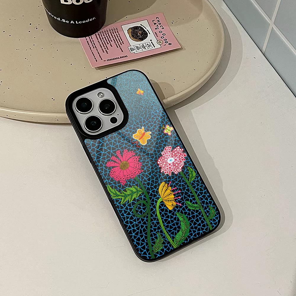 Yayoi Kusama Phone Case for Iphone 17 16 15 14 Air 13 12 11 Pro Max Mini Plus Fundas Shell PC+TPU Cover