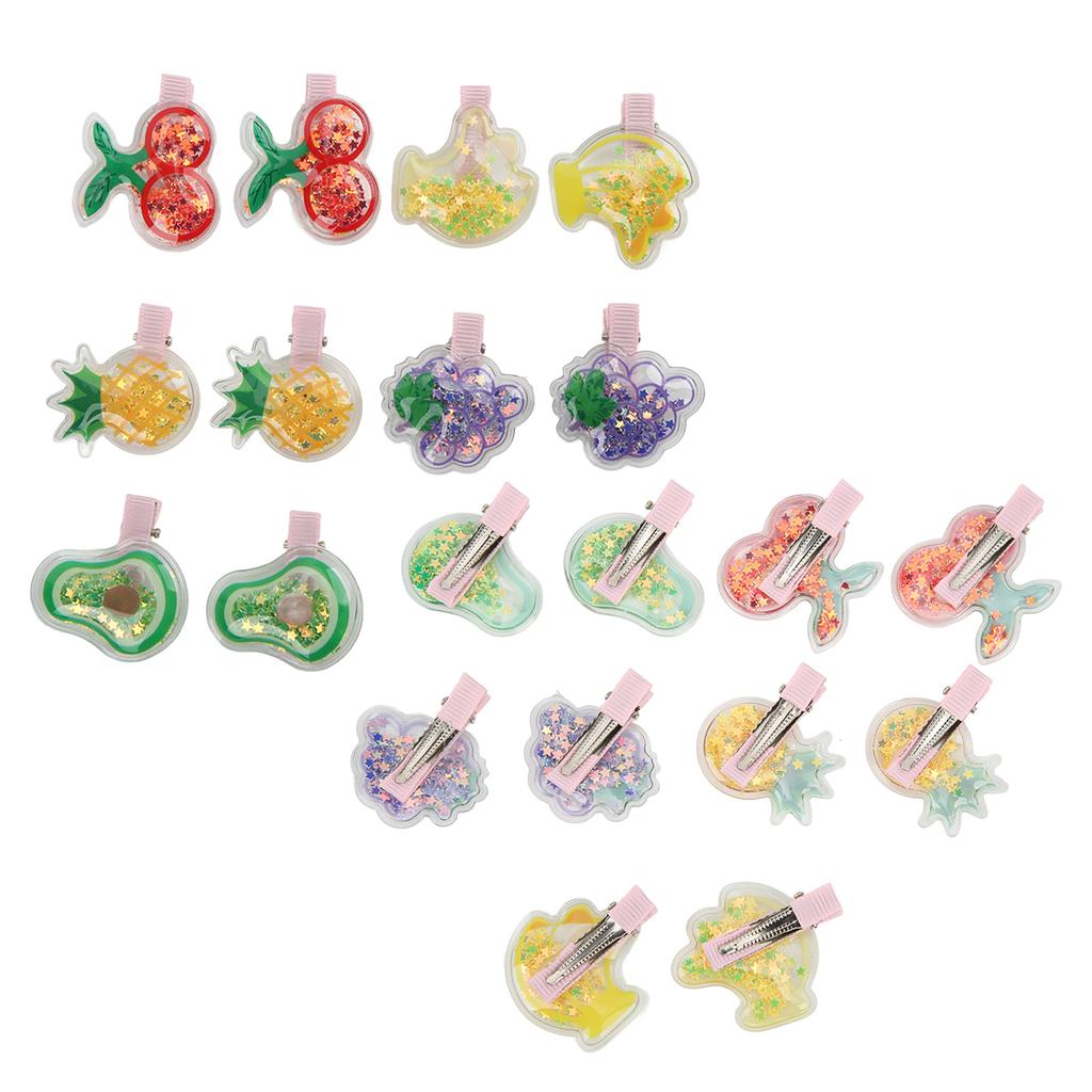 20 Stück Tierhaarnadeln Fruchtmuster Verschiedene Farben Kleine Tierhaardekoration für Hund Katze Kaninchen