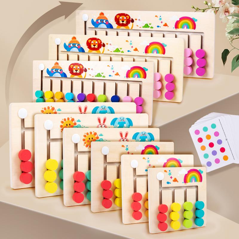 Color Logic Chess Game: Montessori Training Board for Kids Ages 3-5