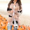Women's Fashion Casual Halloween Printed Mid-Length Irregular Hem Cardigan Jacket