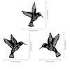 1PC Metal Hummingbird Wall Decoration Hollow Out Iron Bird Sculpture Wall Hanging Figurines Ornament Home Decor