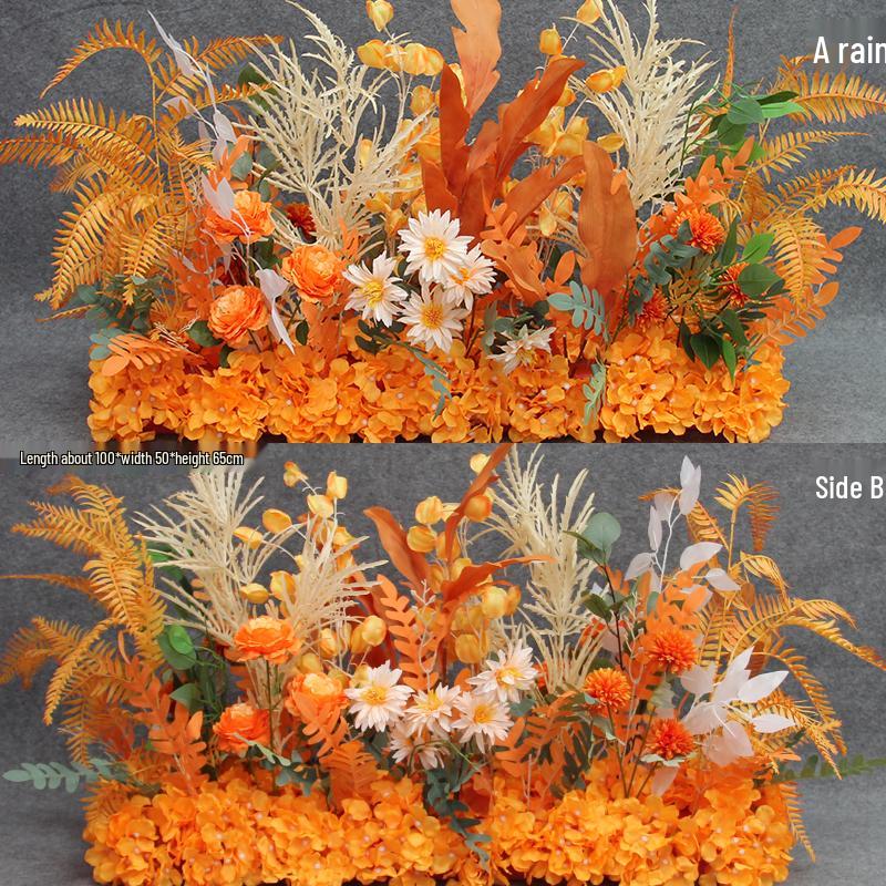 Wedding Aisle Blue Artificial Flower Row Decoration