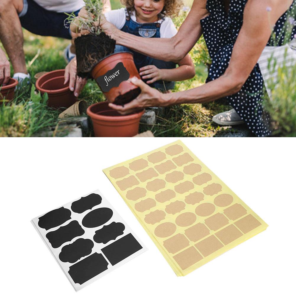 328pcs Chalkboard Label Stickers Adhesive Waterproof Sticker for Flower Pot Storage Jar