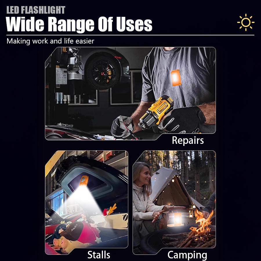 Mini Keychain EDC Flashlight USB Rechargeable Magnetic Torch LED Pocket Light with Pen Clip Outdoor Emergency Working Lantern