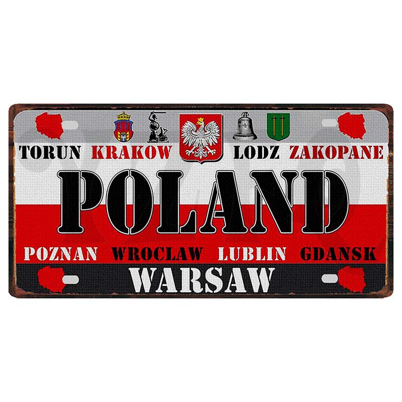 YZFQ Mexico Spain Metal Tin Sign Colombia USA Poster For Wall Restaurant Bar Home Decor 30X15CM Customizable DC-1512A