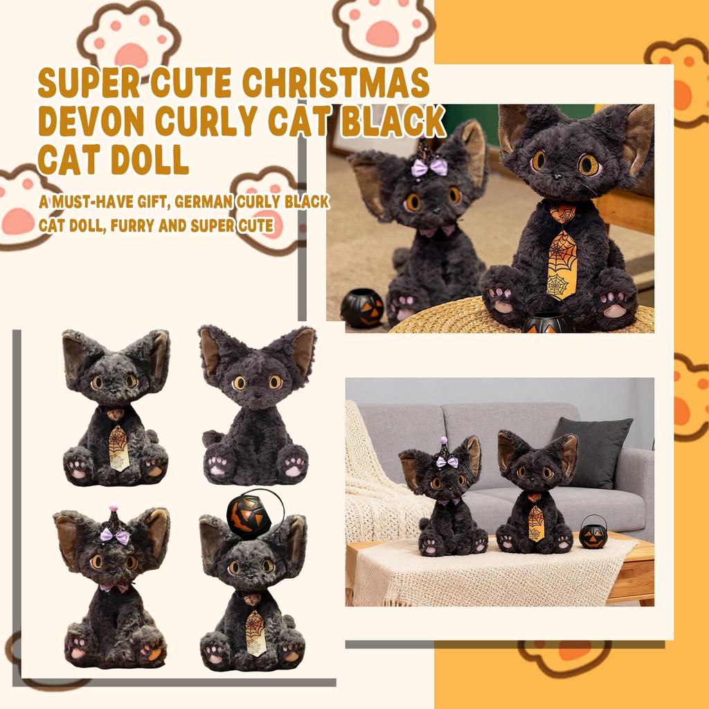 Super Cute Halloween Cat Doll Birthday Gift Doll Holiday Gift Cute Animal Plush Toy, Creative Decoration Plush Toy, The Best Choice For Gift Giving