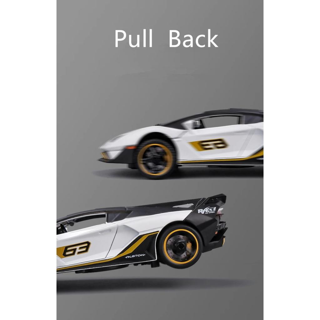 1/32 Lamborghini Aventador SC18 Alston Alloy Racing Car Model Diecasts Metal Toy Sports Car Model Simulation Sound Light Toy Gift
