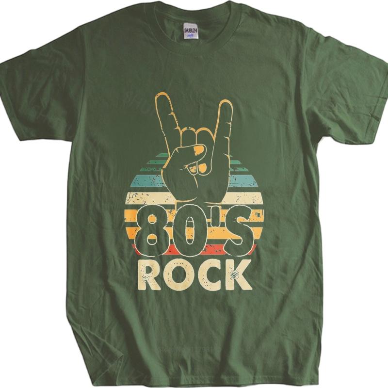 Cotton summer Boys tshirt Hand Sign 80s Rock Vintage Short Sleeve Comfortable ONeck Teeshirt men cotton tshirt fashion tops