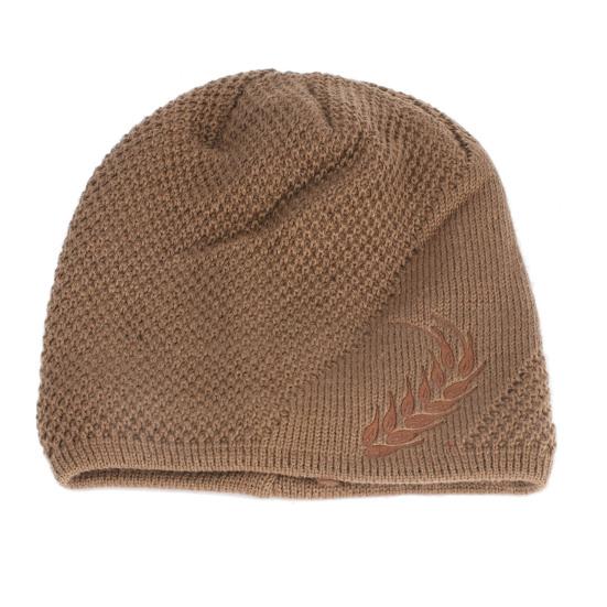 Winter Hat Stretchy Thick All Match Yarn Embroidered Wheat Fleece Fleece Cap for Daily Life