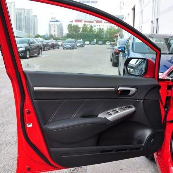 Honda Civic 8th Gen Door Panel Armrest Leather Cover Set for Interior Fabric Modification