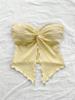 Crop Top Phumee Backless Tube Top Strapless Twist Knot A2361