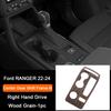 Holzmaserung Innenraum-Überzugsabdeckungen für Ford Ranger Wildtrak T9 2023 2024 Armaturenbrett-Verkleidung Lüftungsdüse Mittelkonsole Schalthebel-Panel-Abdeckung