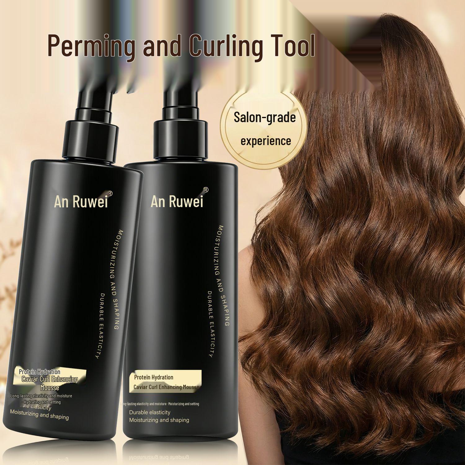 An Ruowei Caviar Moisturizing Curl Enhancer: Curl Styling & Protection with Elasticity & Volume Caviar Curl Enhancing Elastic Styling
