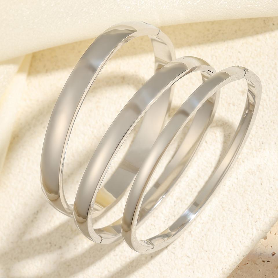 ZAKOL New Fashion 4mm/6mm/8mm Stainless Steel Bracelet Bangle For Men Couples Matching Charm Cuff Wrist Luxury Mens Jewellery