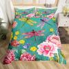 Butterfly Dragonflies Duvet Cover Set Dandelion Bedding Set Dragonfly Gift for Women Girl,Flowers Botanical Weed Comforter Cover